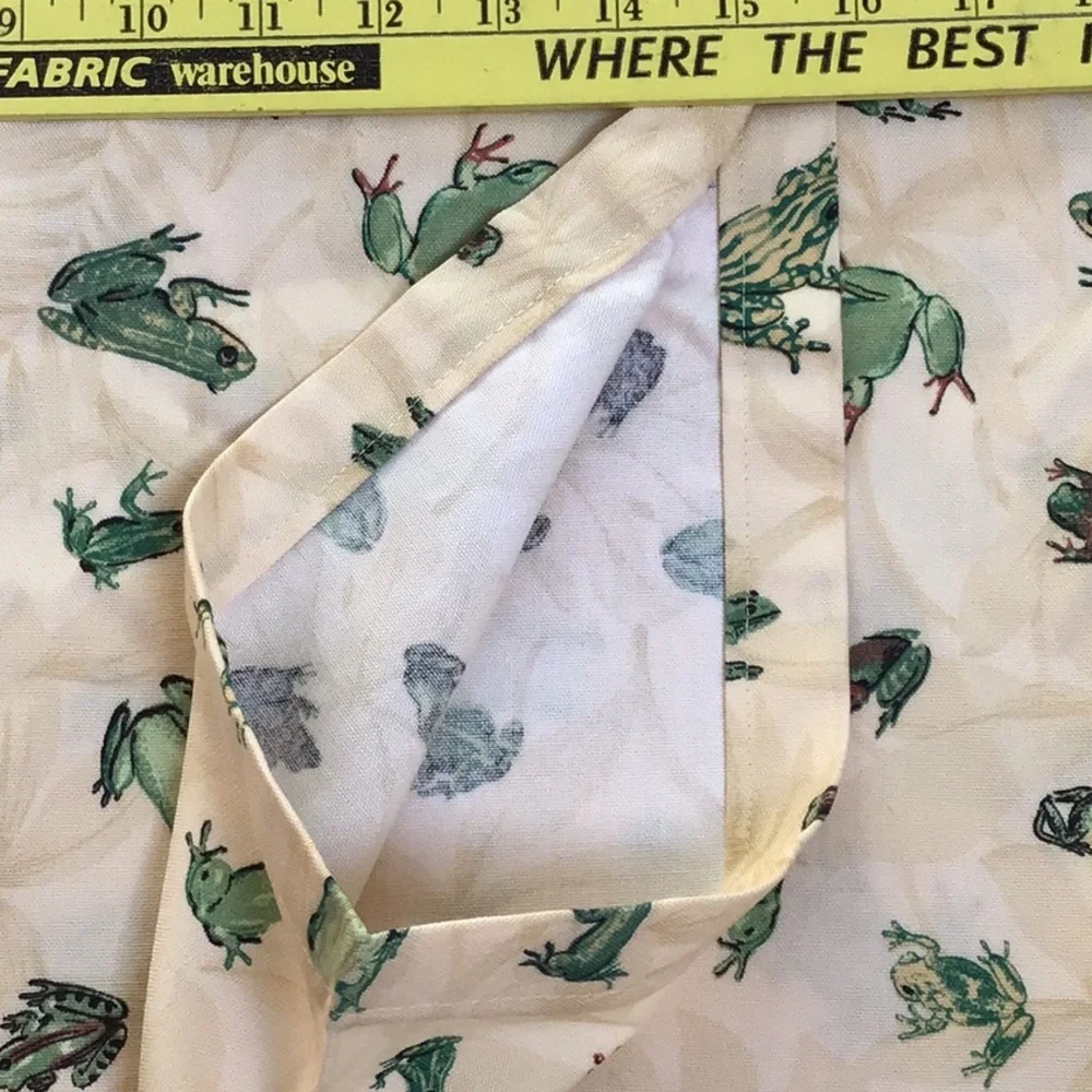 Green Frogs‎ & Ferns Butter Yellow Window Valance 51”x17”